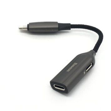 AUX-адаптер Baseus 2-in-1 Type-C Male to Dual iP Female Adapter L55 Tarnish 00000000364 фото