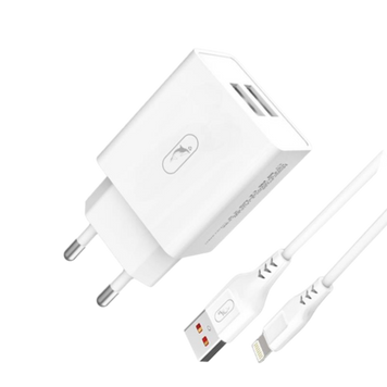 МЗП SkyDolphin SC30L Lightning 2USB/2.1A (Білий) 00000007667 фото