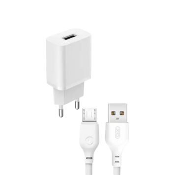 МЗП XO L99 2.4A/1USB + MicroUSB (Белый) 00000008209 фото