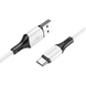 Кабель BOROFONE BX79 USB to Type-C 3A, 1m, silicone, silicone connectors White 00000009219 фото 2