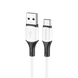 Кабель BOROFONE BX79 USB to Type-C 3A, 1m, silicone, silicone connectors White 00000009219 фото 1
