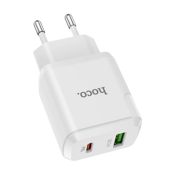 МЗП Hoco N5 1USB + Type-C PD20W+QC3.0 White 00000002365 фото