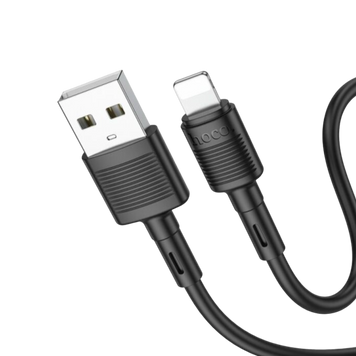 Кабель HOCO X83 Victory charging data cable for Lightning 2A/1m. Black 00000001988 фото