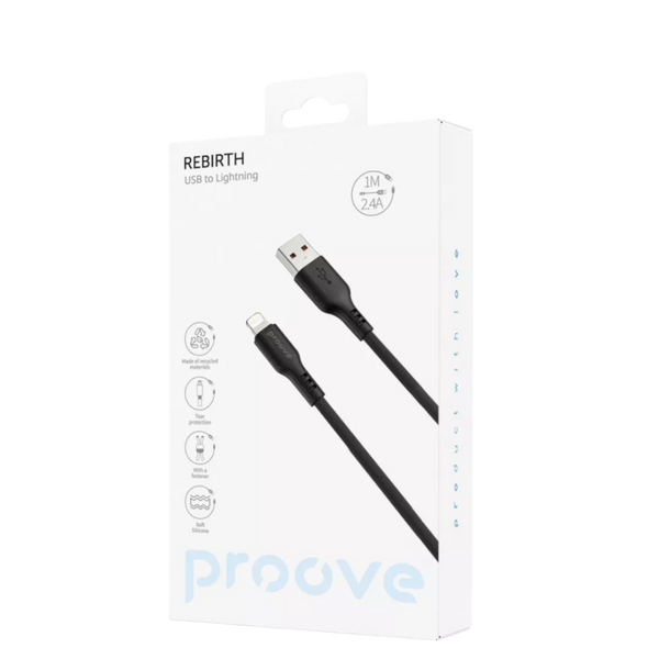 Кабель Proove Rebirth Lightning 2.4A (1m) (white) 00000008761 фото