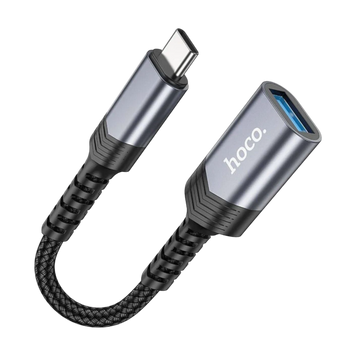 Адаптер HOCO UA24 Type-C male to USB female 3.0 converter Metal gray 00000008909 фото