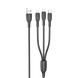 Кабель BOROFONE BX71 USB to iP+Type-C+Micro 2A, 1m, PVC, PVC connectors, Black 00000001886 фото 1