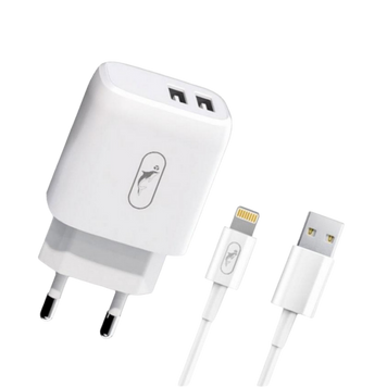 МЗП SkyDolphin SC22EBL Lightning 2USB/2.1A (Білий) 00000007666 фото