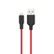 Кабель HOCO X21 Plus Silicone Lightning 1m Black&Red 00000005864 фото 1