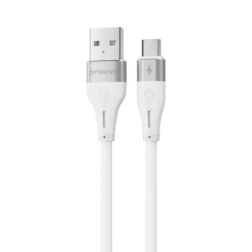 Кабель Proove Soft Silicone Micro USB 2.4A (1m) (white) 00000002040 фото