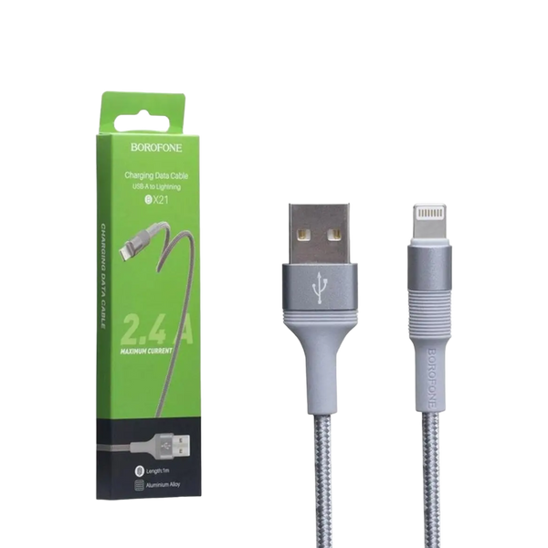 Кабель Borofone BX21 Lightning Grey 00000006980 фото