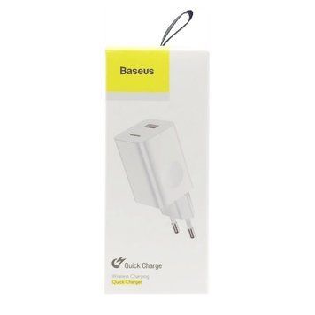 МЗП 1USB Baseus Charging QC (2.4A) (CCALL-BX02) White 00000002319 фото