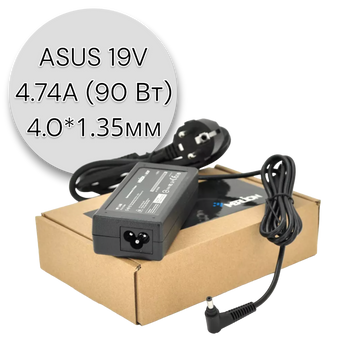 Блок питания MERLION ASUS 19V 4.74A (90 Вт) штекер 4.0*1.35мм, длина 0,9+ кабель 00000007130 фото