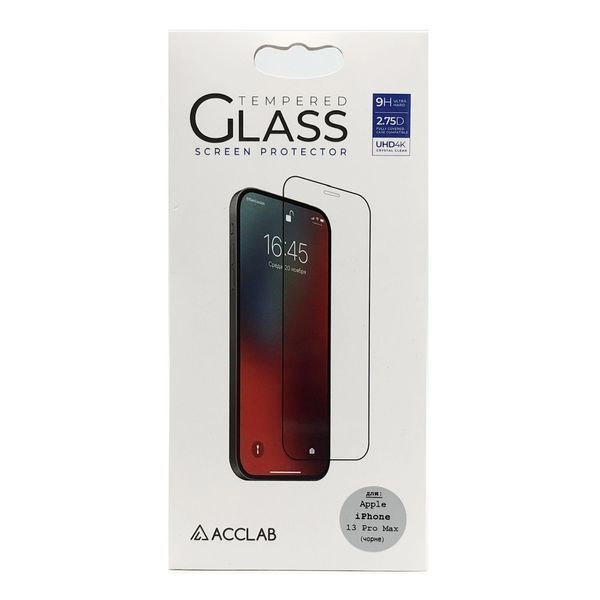 Захисне скло ACCLAB Full Glue for iPhone 12 Pro Max black 00000001346 фото