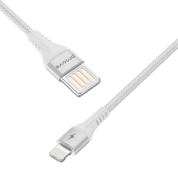 Кабель Proove Double Way Weft Lightning 2.4A (1m) (white) 00000002004 фото