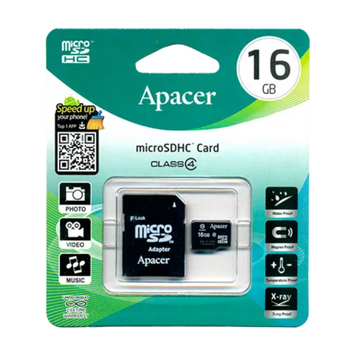 Карта пам'яті microSDHC 16Gb (UHS-1) Apacer class 10 (adapter SD) 00000005875 фото