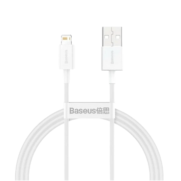 USB кабель Baseus Superior Series Fast Charging Data Cable USB to iP 2.4A 2m White CALYS-C02 00000006889 фото
