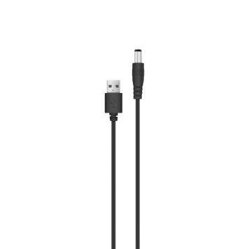 Кабель живлення ACCLAB USB to DC, 5,5х2,5 мм, 5V, 1,5A (чорний) 00000002112 фото