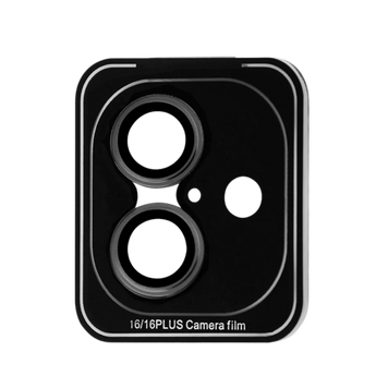 Защитное стекло Camera METAL для iPhone 16 / iPhone 16 Plus black 00000008172 фото