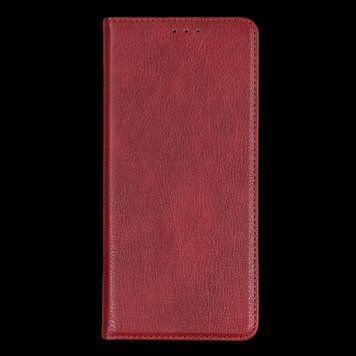 Чехол-книга Leather Fold для Xiaomi Redmi 12 (Темно-красный) 00000004893 фото