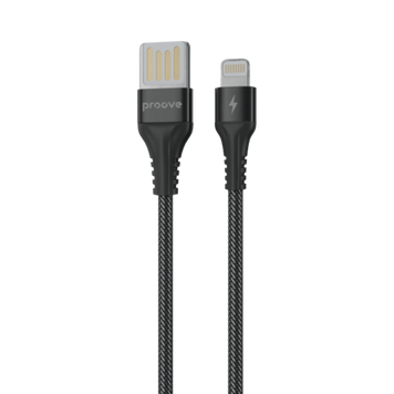 Кабель Proove Double Way Weft Lightning 2.4A (1m) (black) 00000002003 фото