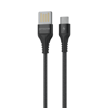 Кабель Proove Double Way Weft Micro USB 2.4A (1m) (black) 00000002005 фото