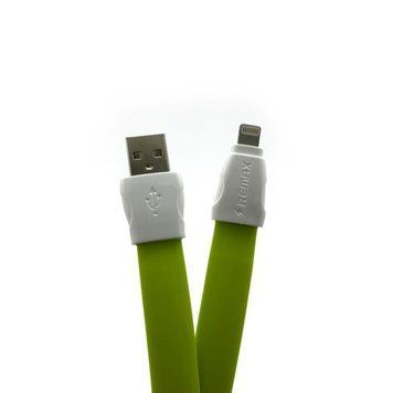 Кабель Remax Flat Full Speed II RC-011i Lightning 2,1A/1m Green 00000002068 фото