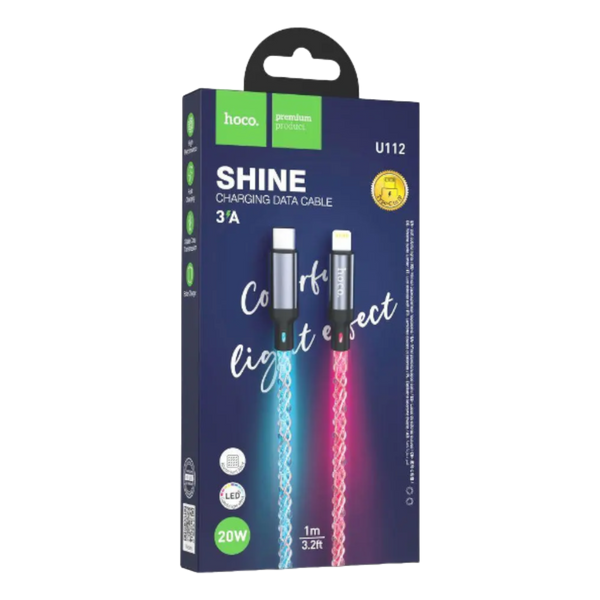 Кабель HOCO U112 Shine PD charging data cable for iP Gray 00000006802 фото