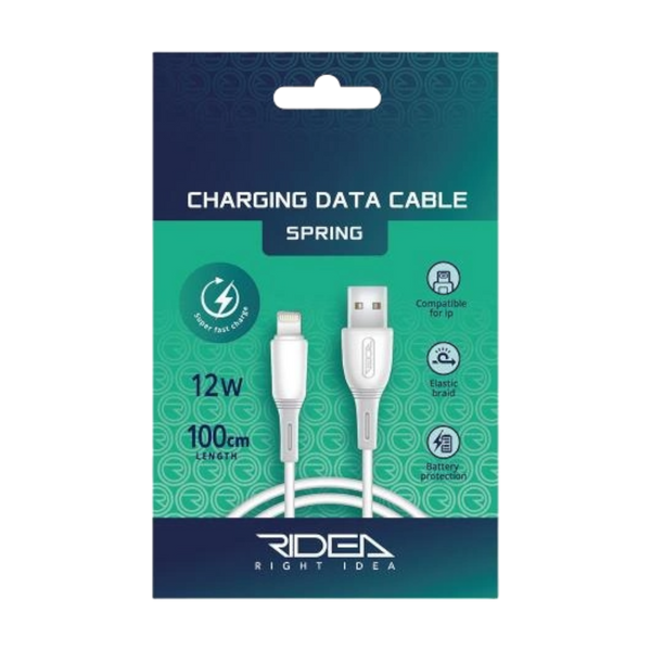 Кабель Ridea RC-M133 Spring 12W Lightning White 00000006599 фото
