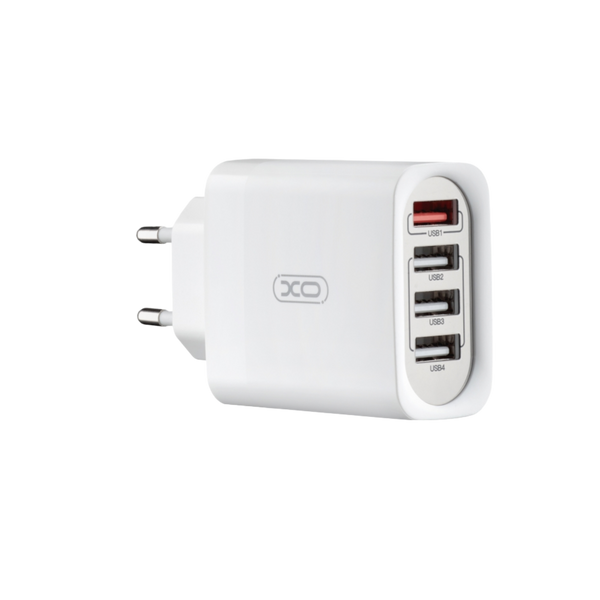 МЗП XO L100 4USB (1USB QC3.0+3USB 2.4A) White 00000002390 фото