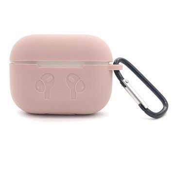 Чехол for AirPods PRO силиконовый LOGO 2в1(+ карабин) тех.пак Pink sand 00000003249 фото