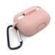 Чехол for AirPods PRO силиконовый LOGO 2в1(+ карабин) тех.пак Pink sand 00000003249 фото 2