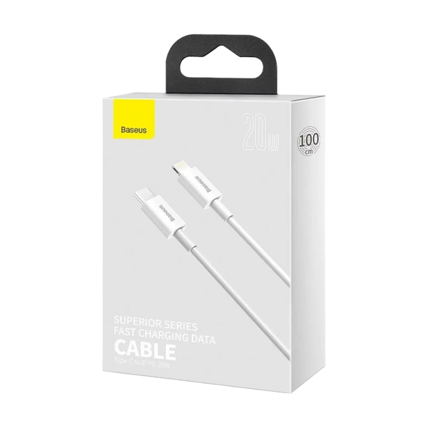 Кабель Baseus Superior Series Type-C/Lightning 20W (CATLYS-A02) White 1m 00000007047 фото