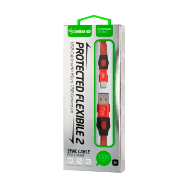 USB кабель Gelius Pro Flexible 2 GP-UC07m MicroUSB Red 00000007548 фото
