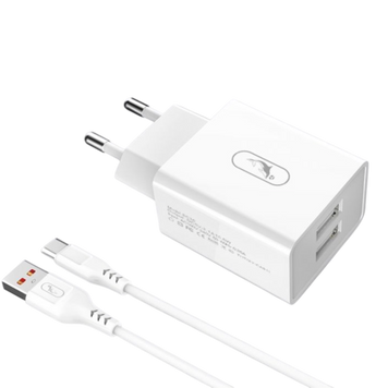 МЗП SkyDolphin SC30T 2USB/2.1A + (USB - Type-C) (Білий) 00000008683 фото