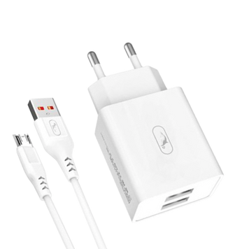 МЗП SkyDolphin SC30V 2USB/2.1A + (USB - MicroUSB) (Білий) 00000008684 фото