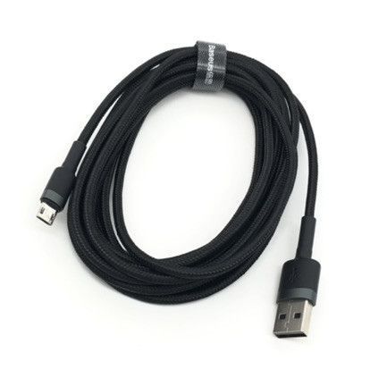 Кабель Baseus Cafule For Micro 2A 3m Grey-black CAMKLF-HG1 00000001854 фото