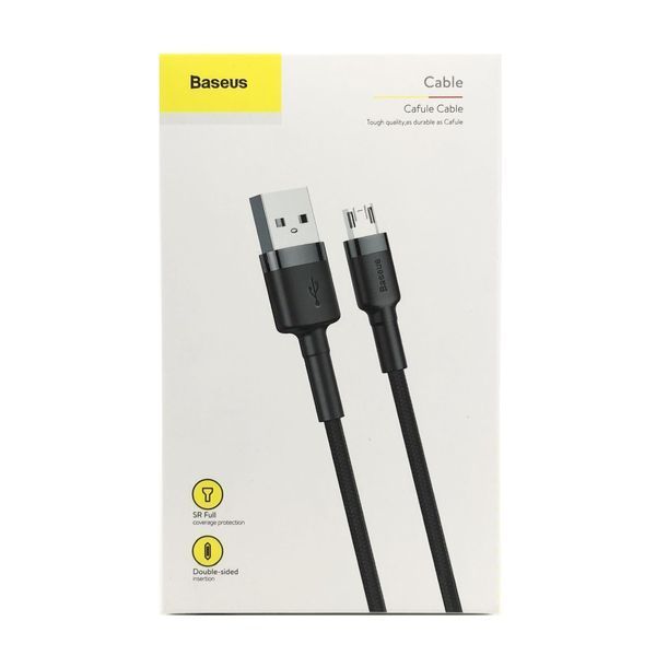 Кабель Baseus Cafule For Micro 2A 3m Grey-black CAMKLF-HG1 00000001854 фото