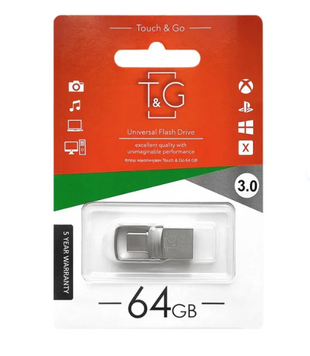 USB Flash T & G Metal Series 104 64 ГБ USB-A/Type-C 00000008979 фото