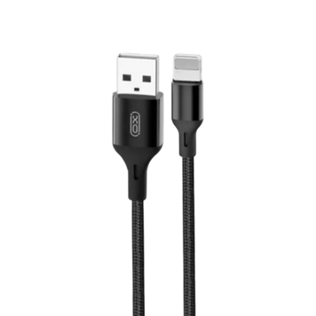 Кабель XO NB143 braided data cable Lightning 2.1A/2m Чорний 00000008934 фото