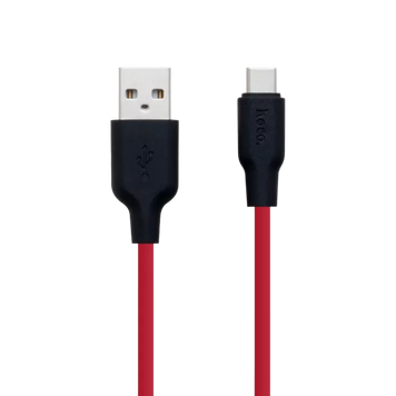 Кабель HOCO X21 Silicone for Type-C Black/Red 1m 00000001972 фото