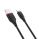 Кабель BOROFONE BX17 USB to iP 2A, 1m, PVC, TPE connectors, Black 00000007343 фото 1