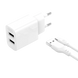 МЗП XO L109 2USB/2.4A + (USB - MicroUSB) (Білий) 00000008687 фото 3