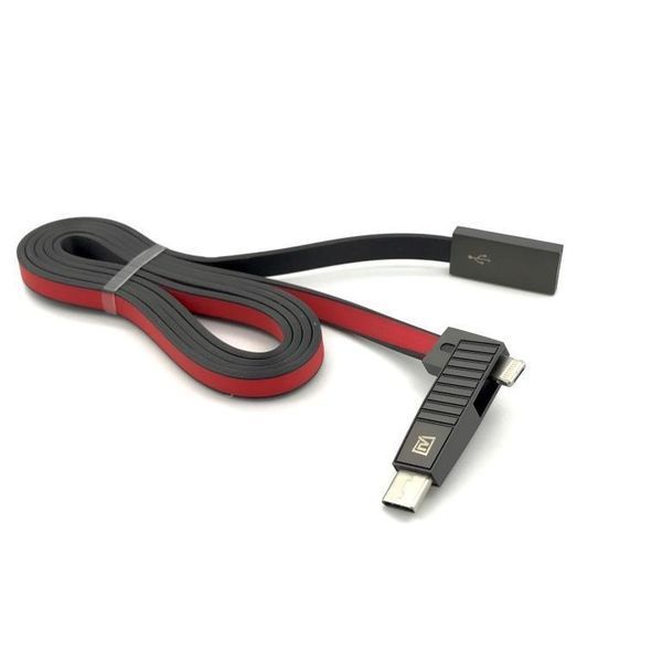 Кабель Remax Linyo RC-072th 3in1 (iPhone/MicroUSB/Type-C) Red 1m 00000002075 фото