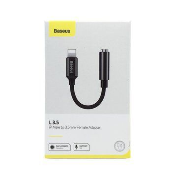 AUX-адаптер Baseus Lightning Male to 3.5mm Female (CALL3-01) Black 00000000365 фото