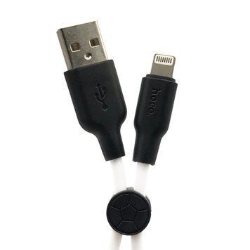 Кабель HOCO X21 Plus Silicone Lightning 2,4A/0,25m. Black&White 00000001970 фото