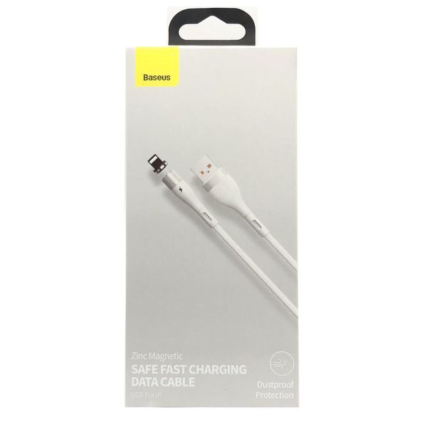 Кабель Baseus Lightning Zinc Magnetic 2.4A/1m White 00000001867 фото