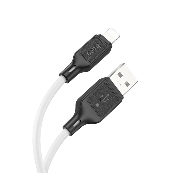 Кабель HOCO X90 Cool silicone charging data cable for iP White 00000007350 фото