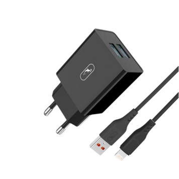 МЗП SkyDolphin SC30L Lightning 2USB/2.1A (Чорний) 00000008003 фото