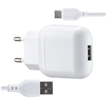 МЗП XO L37 2.1A/1USB + Type-C (Белый) 00000008203 фото