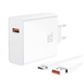МЗП XO L128 (EU) 120W USB-A fast charging charger with Type-C cable Білий 00000007262 фото 1